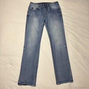 Buckle Black Jeans Men's Size 31x32 Medium Wash Relaxed Straight Stretch Denim